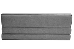 Outlet Miliboo Sillón cama de 2 plazas de tela gris claro KATY