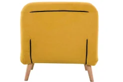 Cheap Miliboo Sillón cama nórdico de tela amarillo mostaza AMIKO