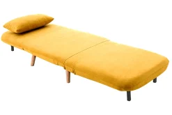Cheap Miliboo Sillón cama nórdico de tela amarillo mostaza AMIKO