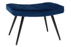 Online Miliboo Sillón con reposapiés terciopelo azul MOOD