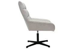 Best Miliboo Sillón de diseño giratorio de tejido efecto aterciopelado texturizado beige KING