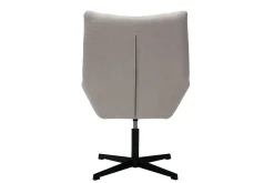 Best Miliboo Sillón de diseño giratorio de tejido efecto aterciopelado texturizado beige KING