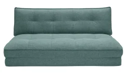 Shop Miliboo Sillón de dos plazas convertible en tela verde gris SALLY