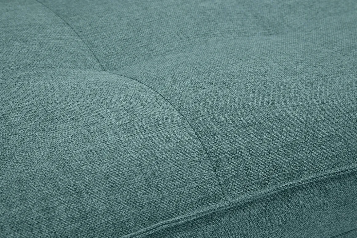 Shop Miliboo Sillón de dos plazas convertible en tela verde gris SALLY