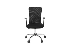 Hot Miliboo Sillón de escritorio diseño malla negra PLUZ
