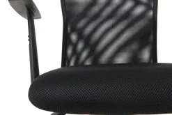 Hot Miliboo Sillón de escritorio diseño malla negra PLUZ