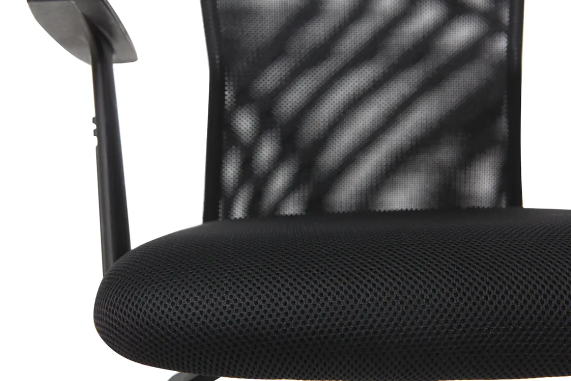 Hot Miliboo Sillón de escritorio diseño malla negra PLUZ