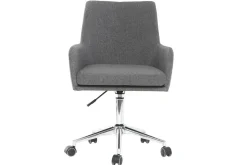 Online Miliboo Sillón de escritorio diseño tejido gris antracita SHANA