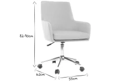 Online Miliboo Sillón de escritorio diseño tejido gris antracita SHANA