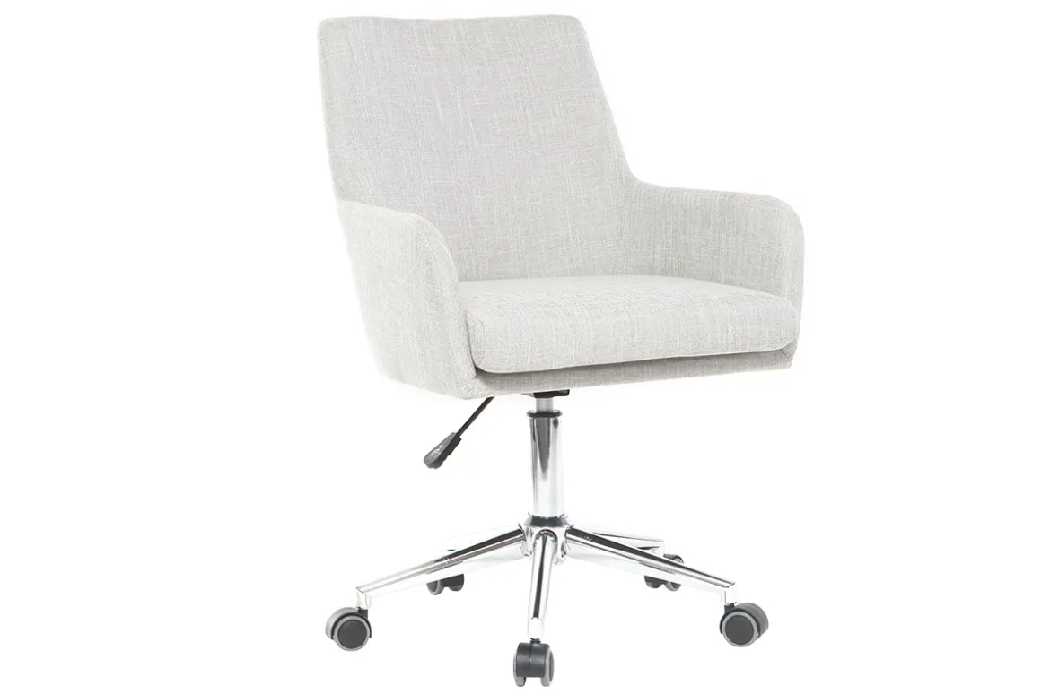 Best Sale Miliboo Sillón de escritorio diseño tejido gris SHANA