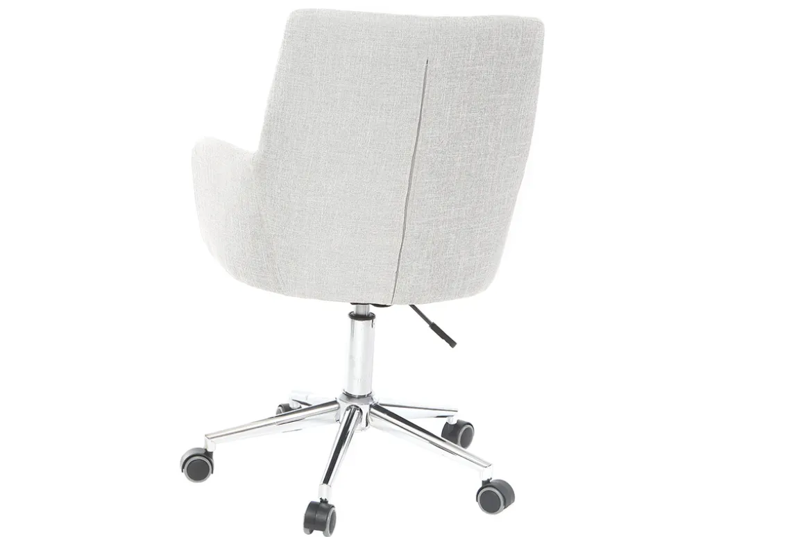 Best Sale Miliboo Sillón de escritorio diseño tejido gris SHANA