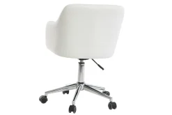 Online Miliboo Sillón de escritorio diseño PU blanco BALTIK