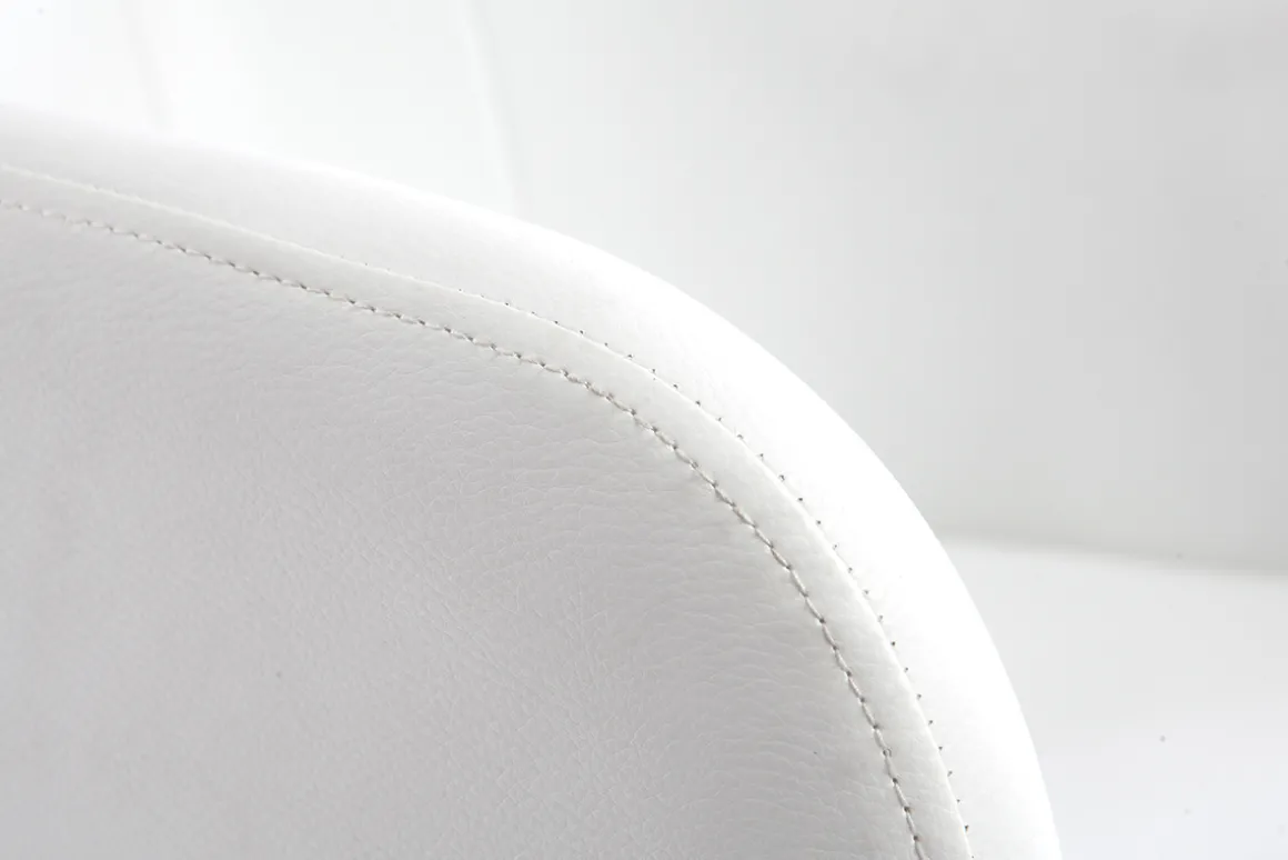 Online Miliboo Sillón de escritorio diseño PU blanco BALTIK