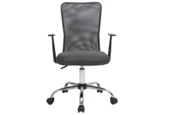 Shop Miliboo Sillón de escritorio diseño malla gris PLUZ