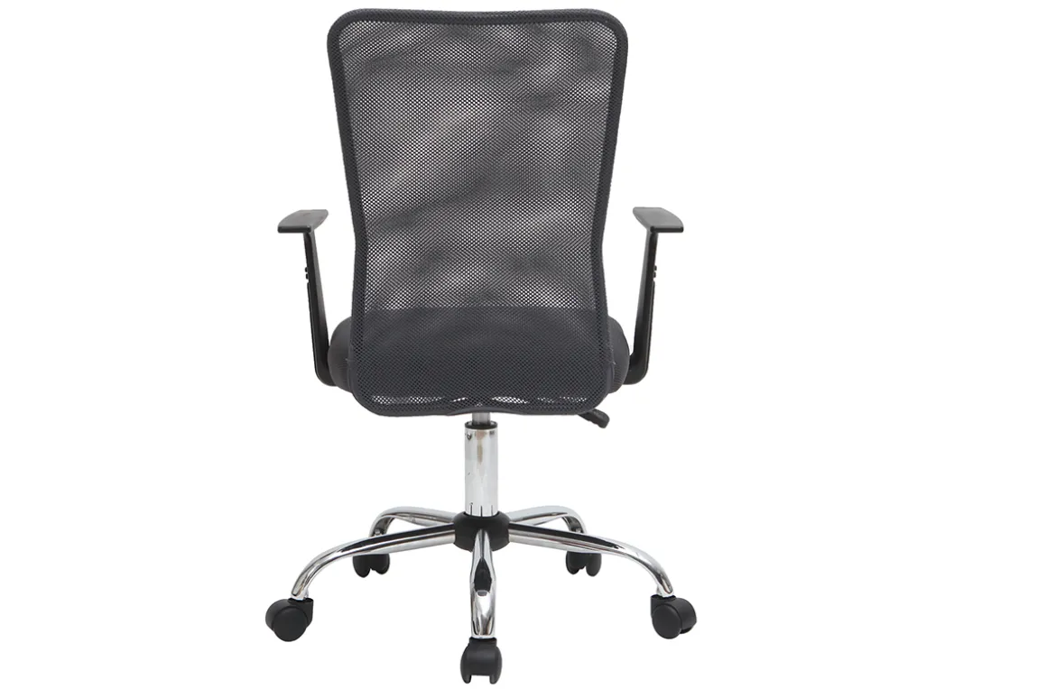 Shop Miliboo Sillón de escritorio diseño malla gris PLUZ
