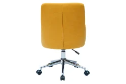 Flash Sale Miliboo Sillón de escritorio diseño terciopelo amarillo mostaza SHANA