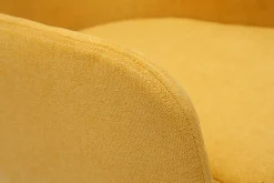 Flash Sale Miliboo Sillón de escritorio diseño terciopelo amarillo mostaza SHANA