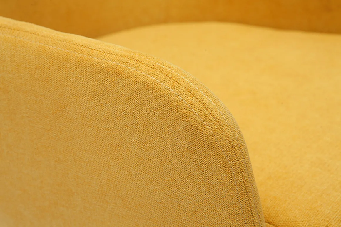 Flash Sale Miliboo Sillón de escritorio diseño terciopelo amarillo mostaza SHANA