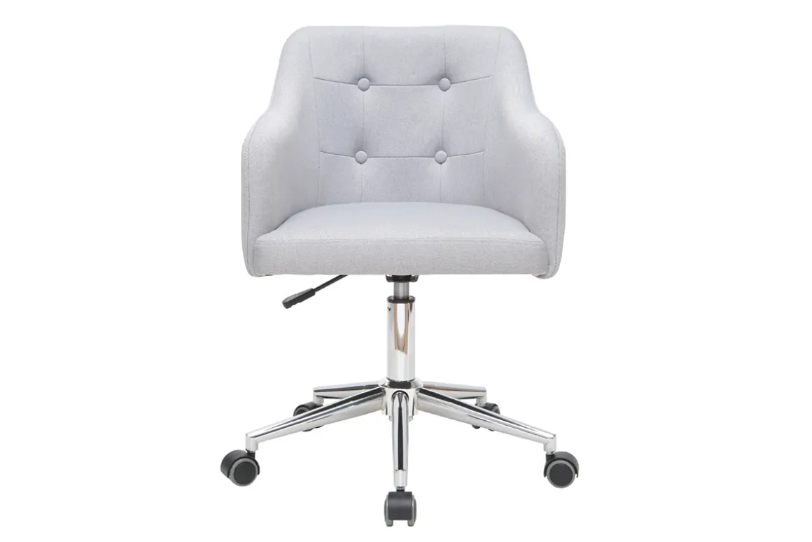 Discount Miliboo Sillón de escritorio diseño tejido gris claro BALTIK (Este producto ya no se comercializa)