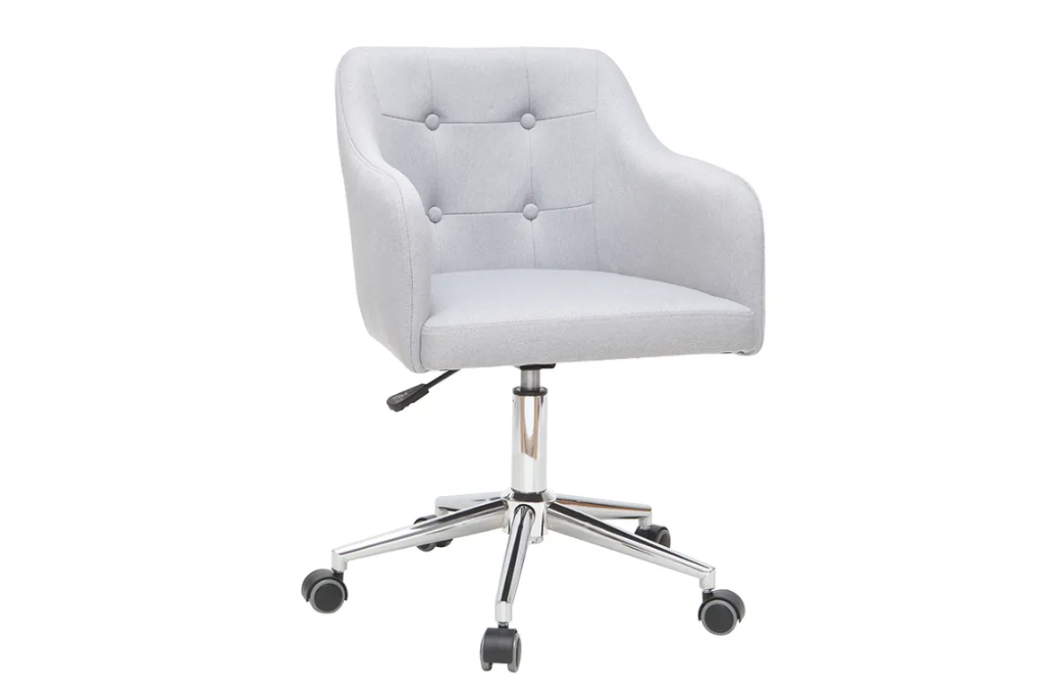 Discount Miliboo Sillón de escritorio diseño tejido gris claro BALTIK (Este producto ya no se comercializa)