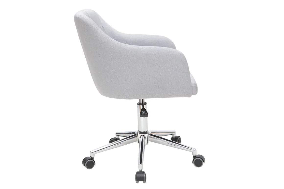 Discount Miliboo Sillón de escritorio diseño tejido gris claro BALTIK (Este producto ya no se comercializa)