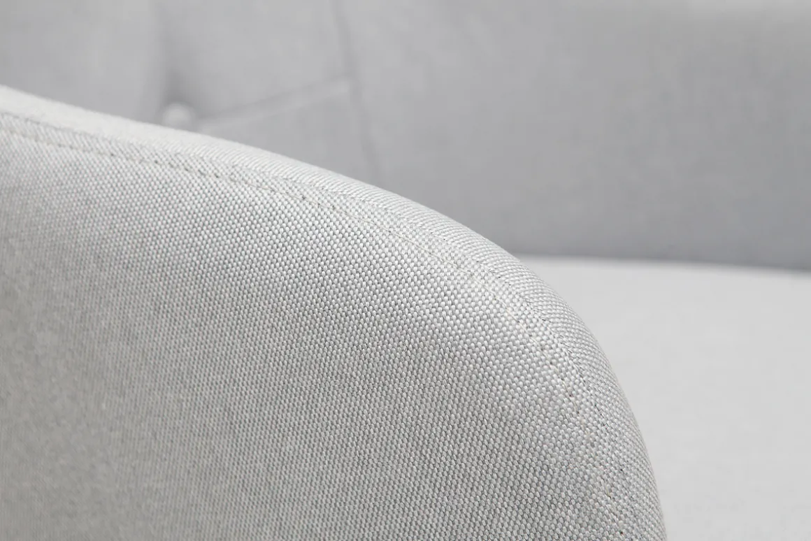 Discount Miliboo Sillón de escritorio diseño tejido gris claro BALTIK (Este producto ya no se comercializa)