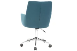 Cheap Miliboo Sillón de escritorio diseño tejido azul petróleo SHANA