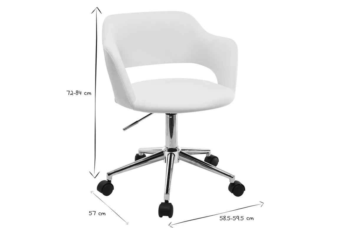 Online Miliboo Sillón de escritorio diseño blanco JESSY