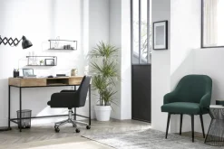Best Miliboo Sillón de escritorio diseño tejido natural SHANA