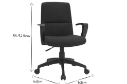 Flash Sale Miliboo Sillón de escritorio en tejido negro CHUCK