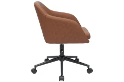Fashion Miliboo Sillón de escritorio moderno marrón DOUG