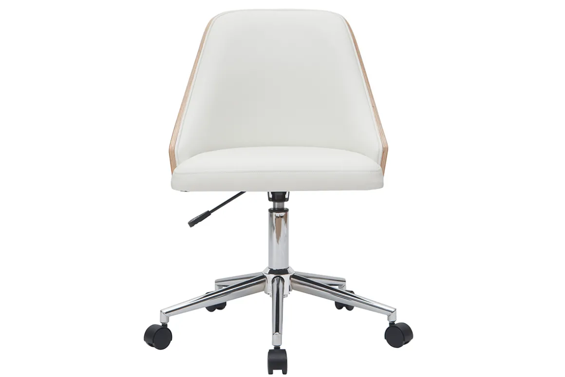 Online Miliboo Sillón de escritorio moderno blanco QUINO