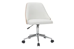 Online Miliboo Sillón de escritorio moderno blanco QUINO