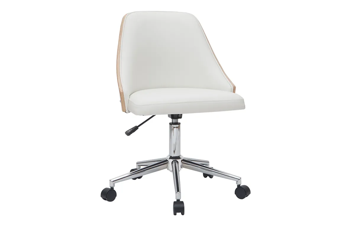 Online Miliboo Sillón de escritorio moderno blanco QUINO