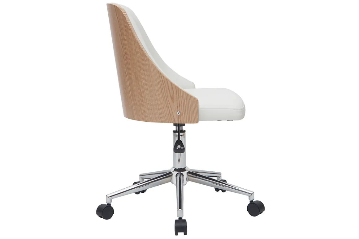 Online Miliboo Sillón de escritorio moderno blanco QUINO