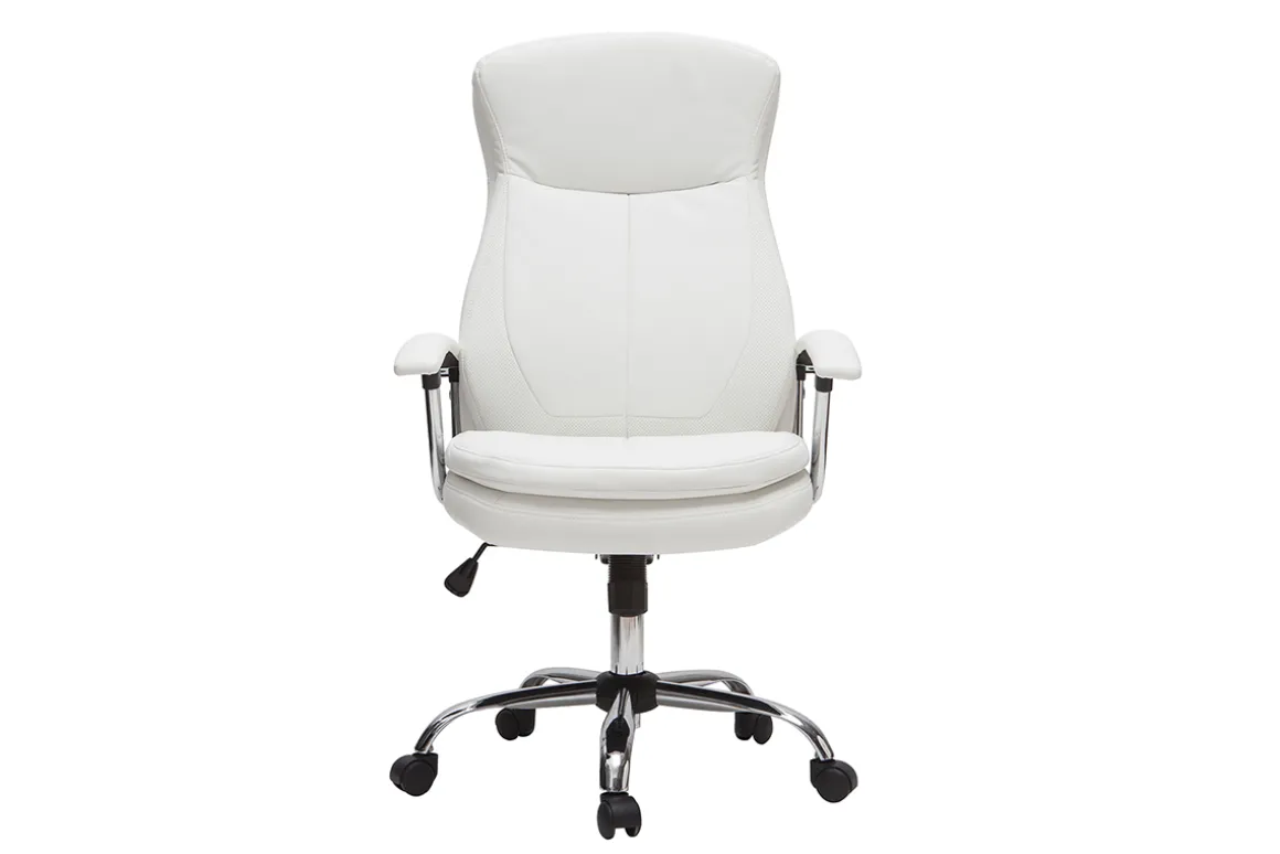 Best Sale Miliboo Sillón de escritorio moderno blanco WALL STREET