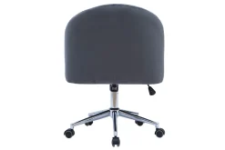 Sale Miliboo Sillón de escritorio terciopelo gris oscuro SHARON