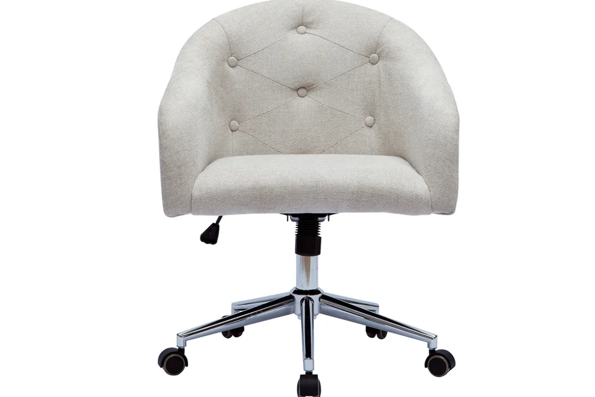 Online Miliboo Sillón de escritorio terciopelo natural SHARON