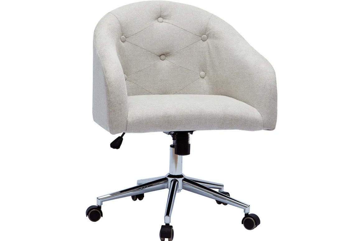 Online Miliboo Sillón de escritorio terciopelo natural SHARON