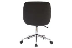 Cheap Miliboo Sillón de oficina moderno negro con madera oscura SANDRO