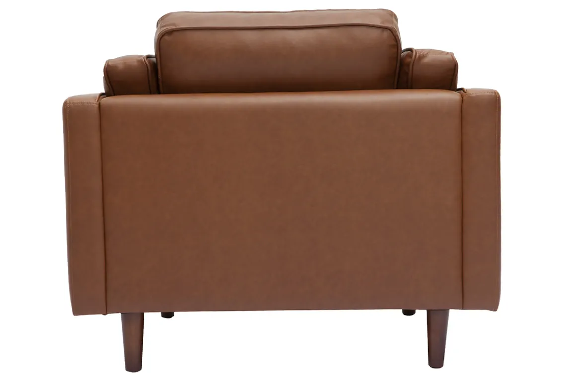Sale Miliboo Sillón de piel de búfalo vintage marrón BRADLEY