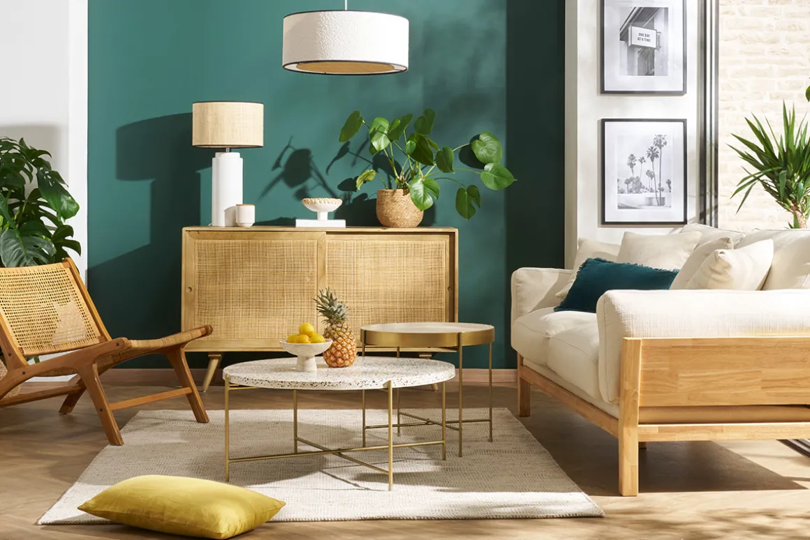 Store Miliboo Sillón de teca y ratán natural HAMMA