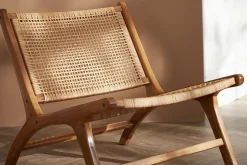 Store Miliboo Sillón de teca y ratán natural HAMMA