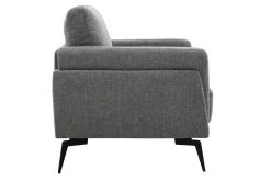 Best Sale Miliboo Sillón de tejido efecto aterciopelado texturizado gris MOSCO