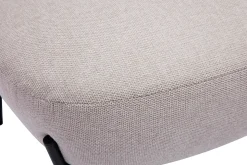 Flash Sale Miliboo Sillón de tejido efecto aterciopelado texturizado beige y metal negro BELEY