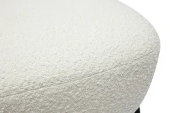 Online Miliboo Sillón de tejido efecto borreguillo blanco y metal negro BELEY