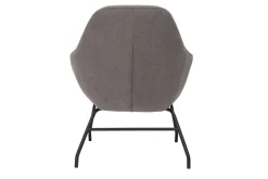 Cheap Miliboo Sillón de tela efecto aterciopelado gris y metal negro MAYNE