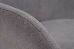 Cheap Miliboo Sillón de tela efecto aterciopelado gris y metal negro MAYNE