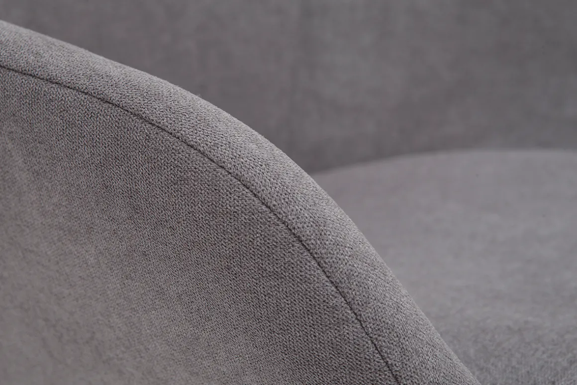 Cheap Miliboo Sillón de tela efecto aterciopelado gris y metal negro MAYNE