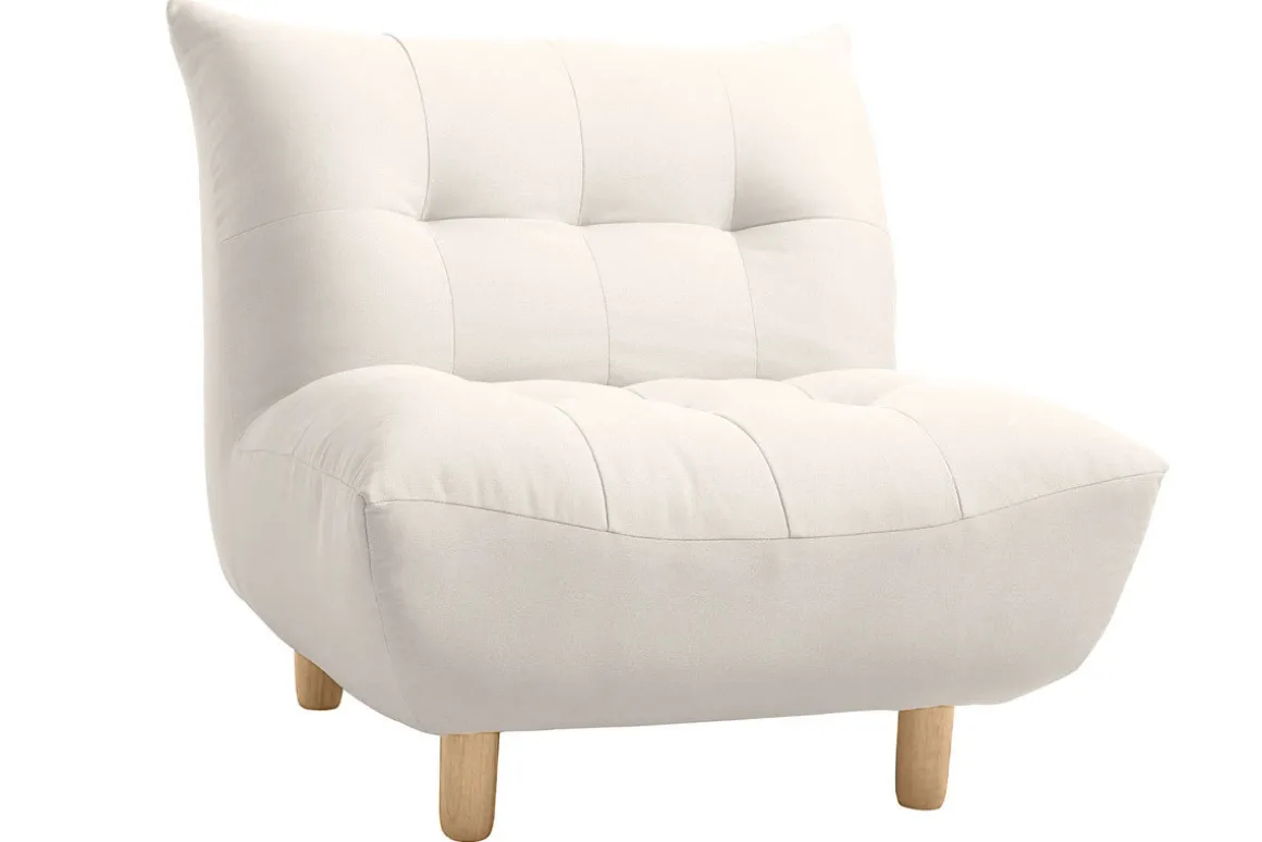 Sale Miliboo Sillón diseño escandinavo natural YUMI